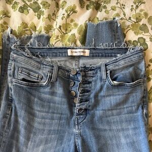 Flying Monkey High Rise Distressed Blue Jeans